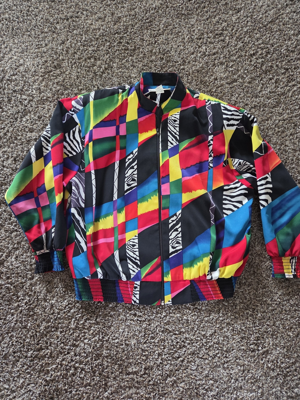 Vintage 80s Zip Up Jacket Size M